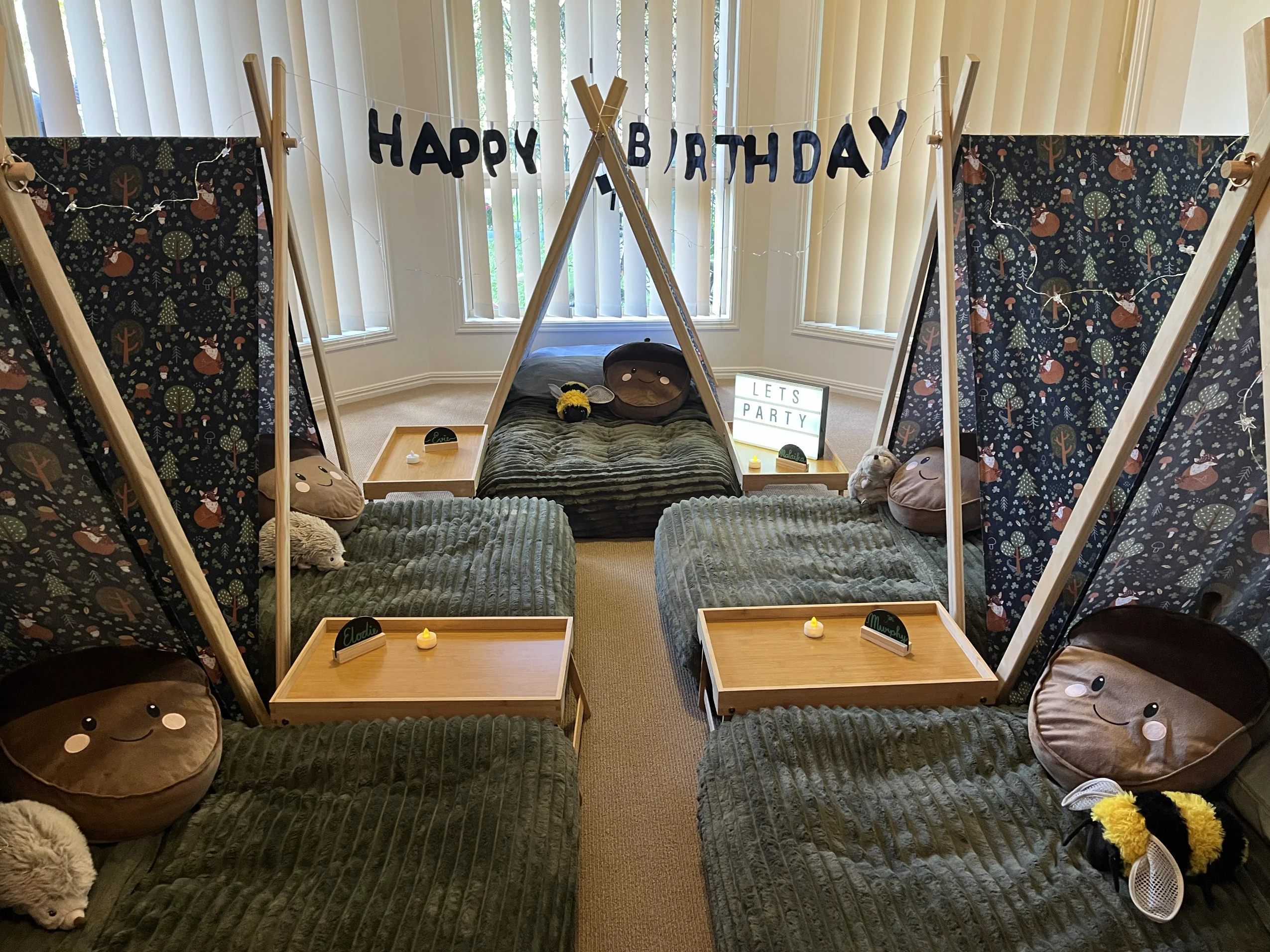 5 Sleepover Teepees Hired for a Birthday Sleepover